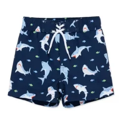 Little Me - Baby Boy Shark Swim Trunks Blue