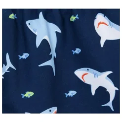 Little Me - Baby Boy Shark Swim Trunks Blue