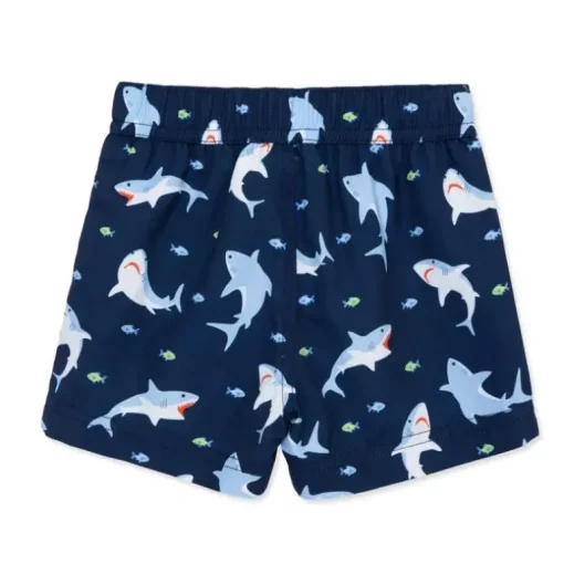 Little Me - Baby Boy Shark Swim Trunks Blue