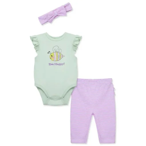 Little Me - Baby Girl Bee Happy Bsuit Pant