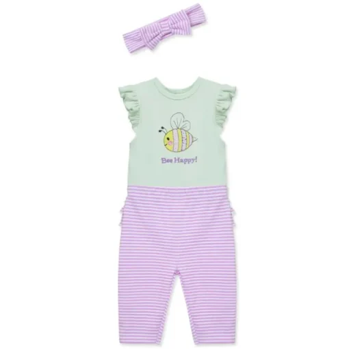 Little Me - Baby Girl Bee Happy Bsuit Pant