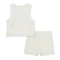 Little Me - Baby Girl Cherry Pointelle Set, Ivory