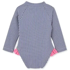Little Me - Baby Girl Heart Rashguard Blue