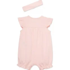 Little Me - Baby Girl Ladybug Romper, Pink