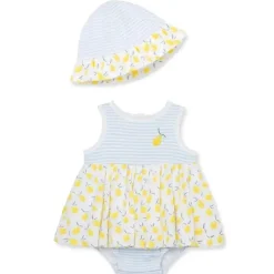 Little Me - Baby Girl Lemons Popover &amp; Hat
