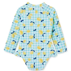 Little Me - Baby Girl Lemon Rashguard Blue