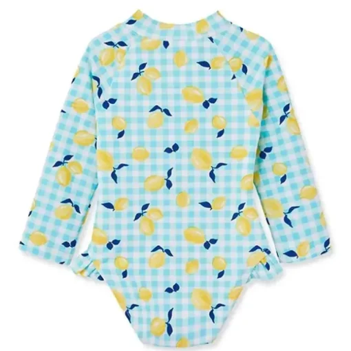 Little Me - Baby Girl Lemon Rashguard Blue
