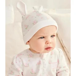 Little Me - Baby Girl Pink Bunny Footie & Hat
