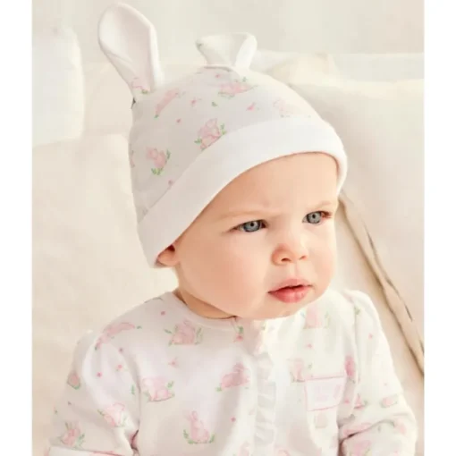 Little Me - Baby Girl Pink Bunny Footie & Hat