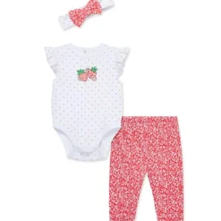 Little Me - Baby Girl Strawberry Bodysuit & Pant Set