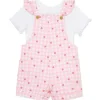 Little Me - Baby Girl Strawberry Knit Shortall Set Pink