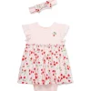 Little Me - Baby Girl Strawberries Bsuit Dress, Pink