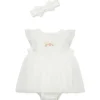 Little Me - Baby Girl Strawberry Popover, Ivory