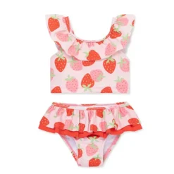 Little Me - Baby Girl Strawberry Swimsuit, Rose