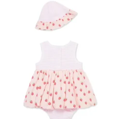 Little Me - Baby Girl Strawberries Popover, Pink