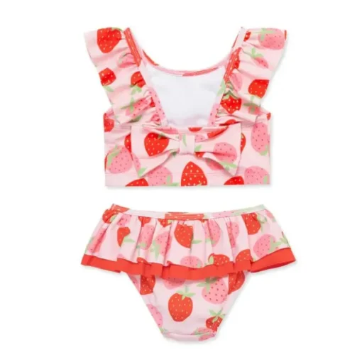 Little Me - Baby Girl Strawberry Swimsuit, Rose