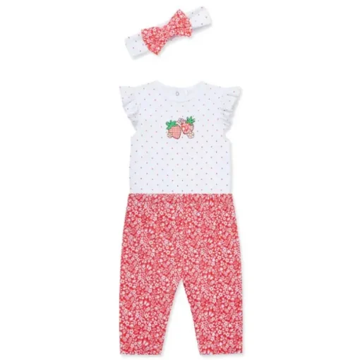 Little Me - Baby Girl Strawberry Bodysuit & Pant Set