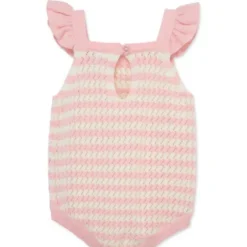 Little Me - Baby Girl Striped Bubble, Pink