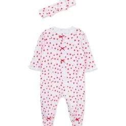 Little Me - Baby Girl Valentine Footie & Headband