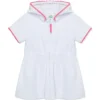 Little Me - Baby Girl Zip Swim Cover Up, White