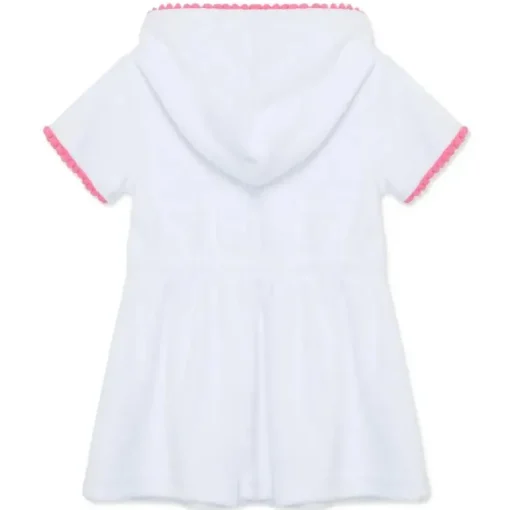 Little Me - Baby Girl Zip Swim Cover Up, White