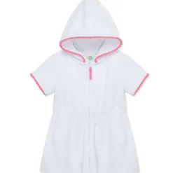 Little Me - Baby Girl Zip Swim Cover Up, White