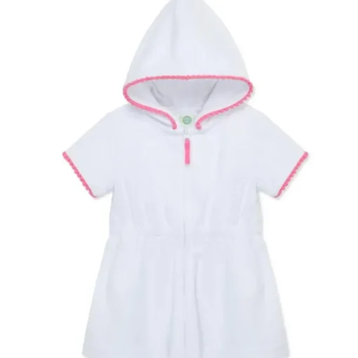 Little Me - Baby Girl Zip Swim Cover Up, White