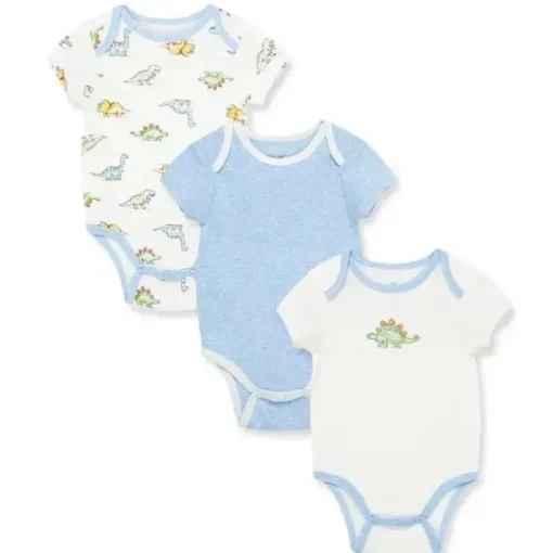 Little Me - Bodys Dinomite 3Pk, Marfim Multi
