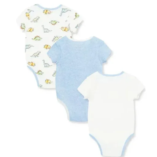 Little Me - Bodys Dinomite 3Pk, Marfim Multi