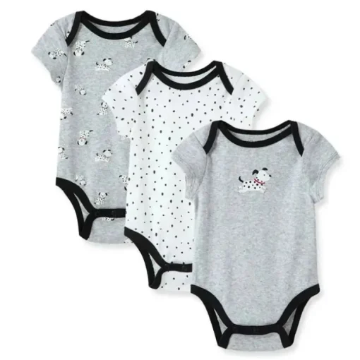 Little Me - Bodysuits Dálmata 3Pk, Cinza, 9M