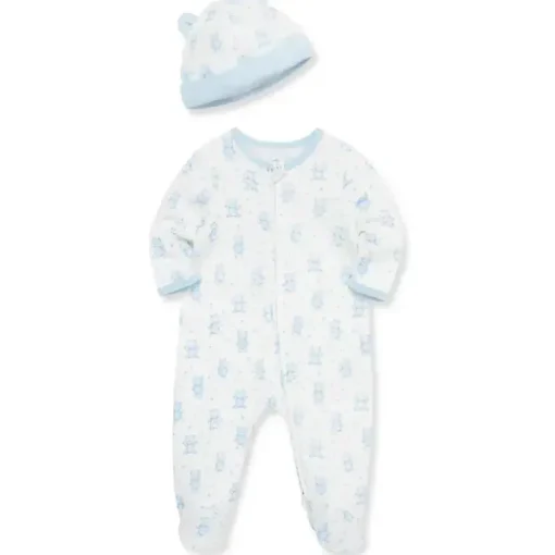 Little Me - Chapéu Happy Bear Footie, Azul