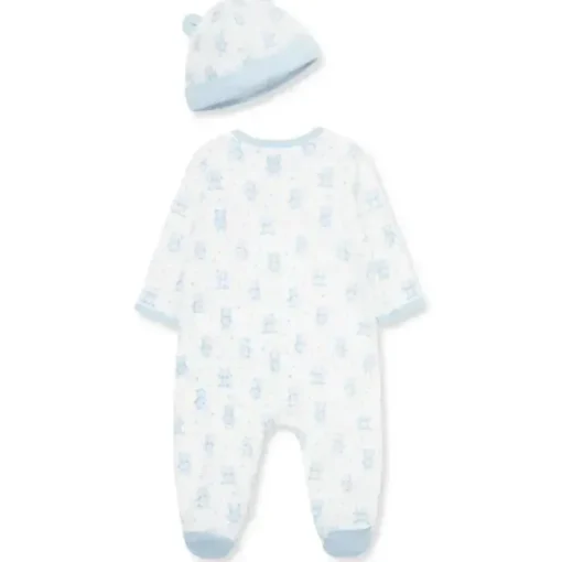 Little Me - Chapéu Happy Bear Footie, Azul