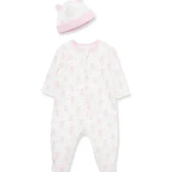 Little Me - Chapéu Joyful Bear Footie, Rosa