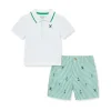 Little Me - Conjunto curto de polo de golfe para bebês