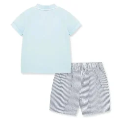 Little Me - Conjunto curto de polo para barco a vela para bebê menino