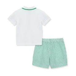 Little Me - Conjunto curto de polo de golfe para bebês