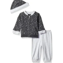 Little Me - Conjunto de Cardigan Chalkboard, Cinza Heather
