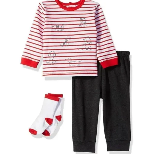 Little Me - Conjunto de corrida para filhotes, Heather Gray