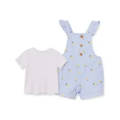 Little Me - Conjunto de jumper de tricô para bebê menina, azul