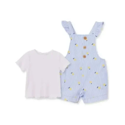 Little Me - Conjunto de jumper de tricô para bebê menina, azul