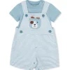 Little Me - Conjunto de malha de algodão macio para filhotes de bebê menino