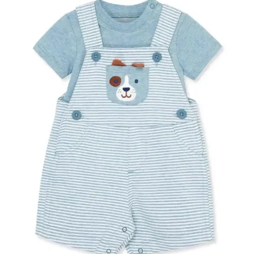 Little Me - Conjunto de malha de algodão macio para filhotes de bebê menino