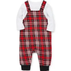 Little Me - Conjunto de macacão xadrez, xadrez