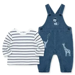 Little Me - Conjunto de macacão de mistura de algodão Baby Boy Safari
