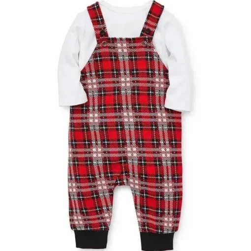 Little Me - Conjunto de macacão xadrez, xadrez