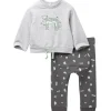 Little Me - Conjunto de moletom Safari B, cinza
