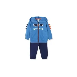 Little Me - Conjunto de Moletom Monstro 2 Peças, Azul