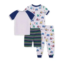 Little Me - Conjunto de pijama de construção para meninos 4Pk