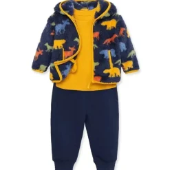 Little Me - conjunto de sherpa infantil 3Pk Baby Boy Woodland