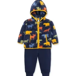 Little Me - conjunto de sherpa infantil 3Pk Baby Boy Woodland